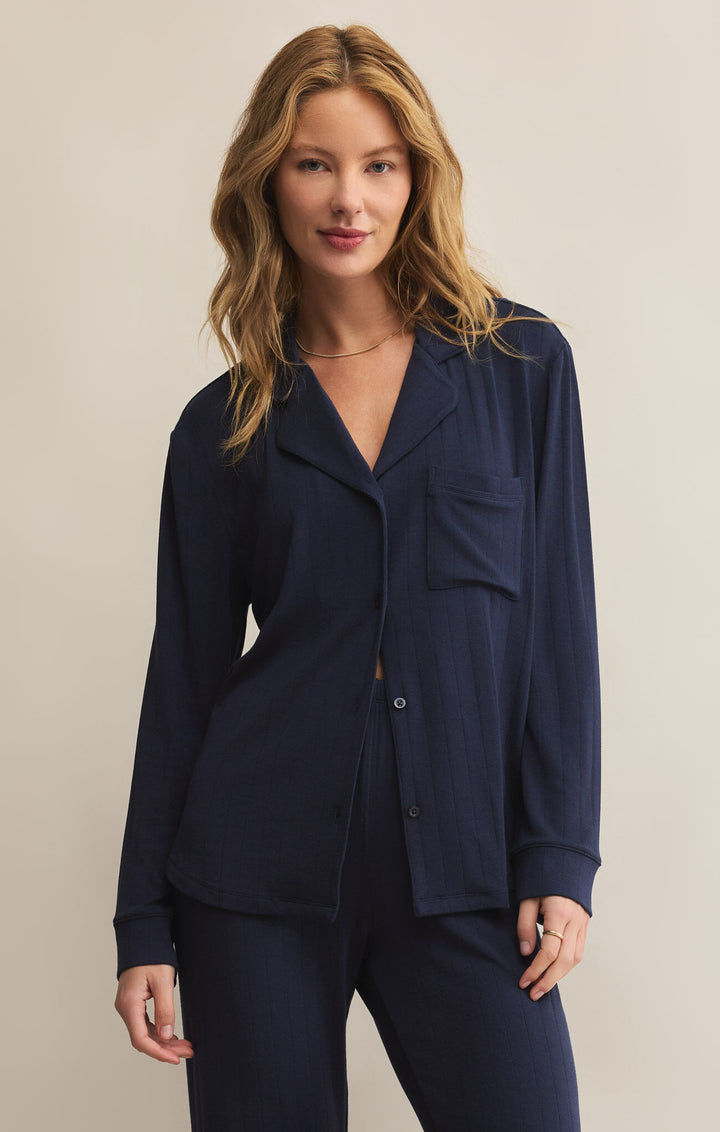 Z Supply Classique Rib Top in Eclipse
