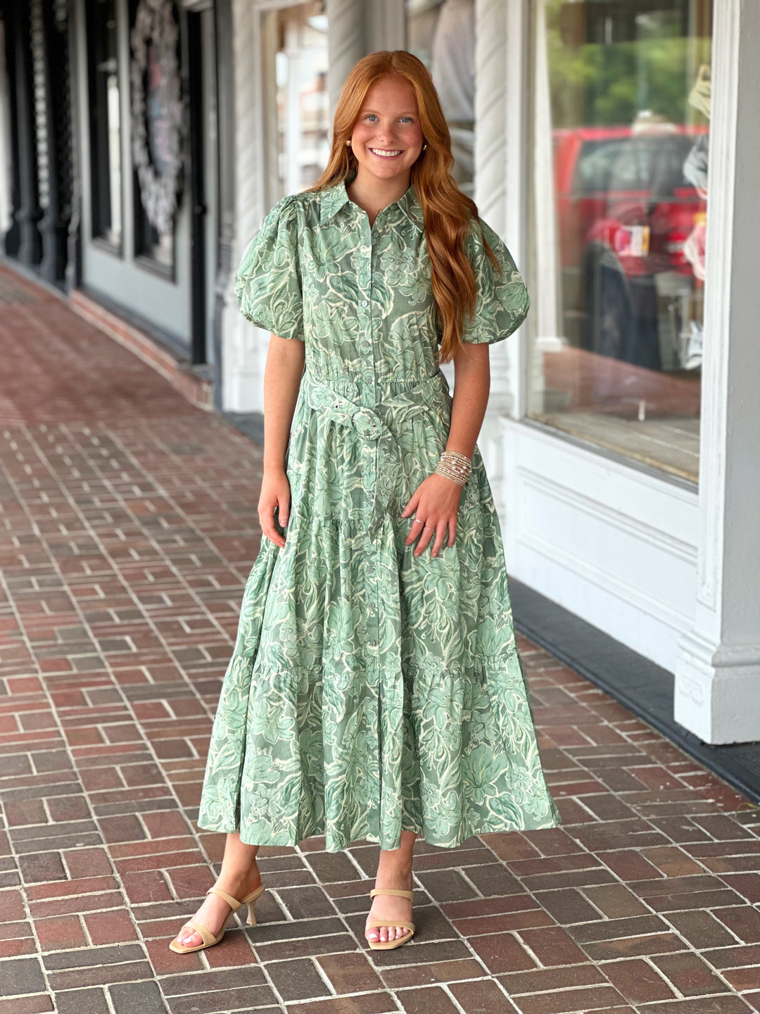 In Your Element Floral Dress in Green