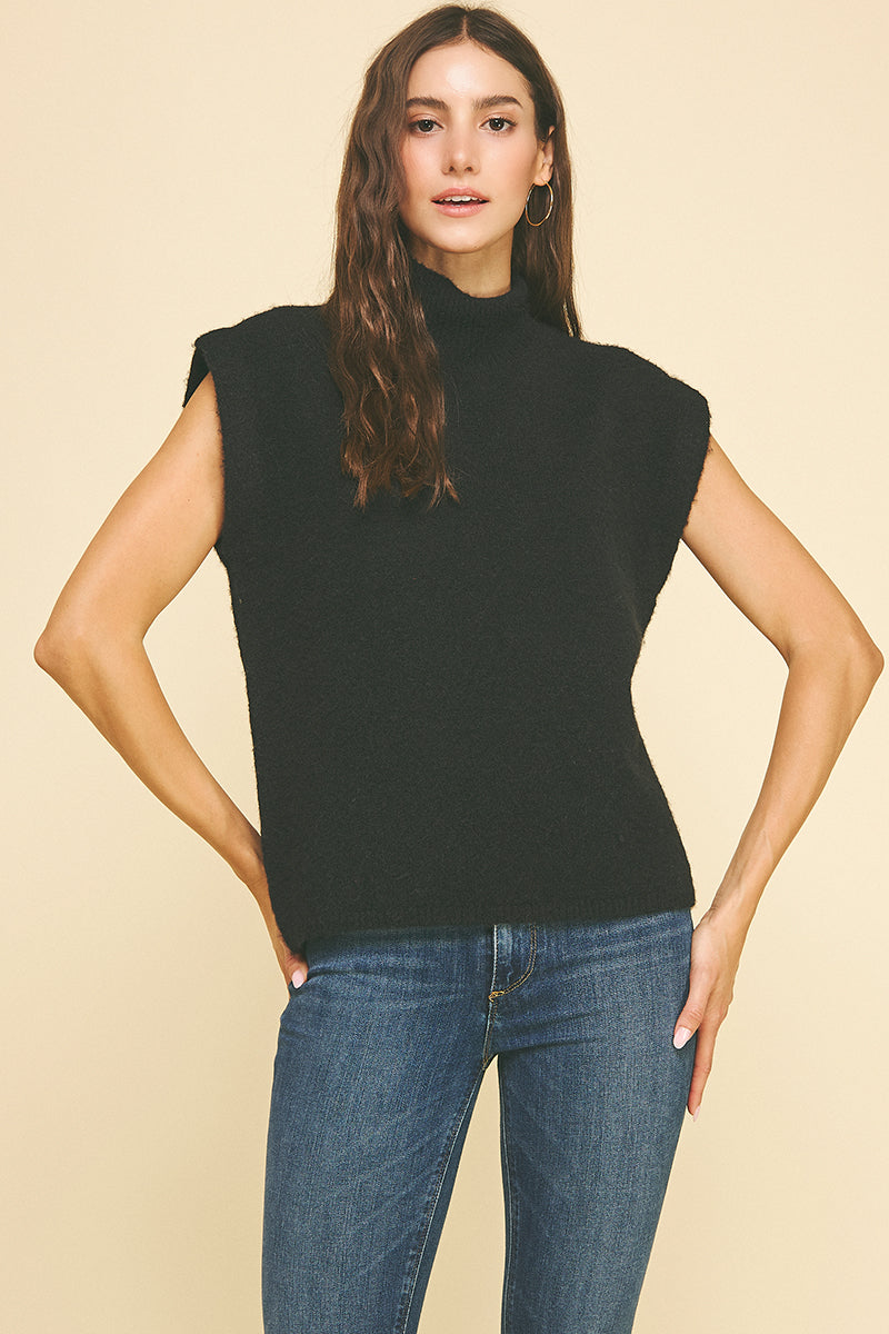 Sleeveless Sweater in Black