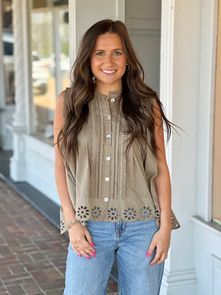 Dylan Malia Olive Top