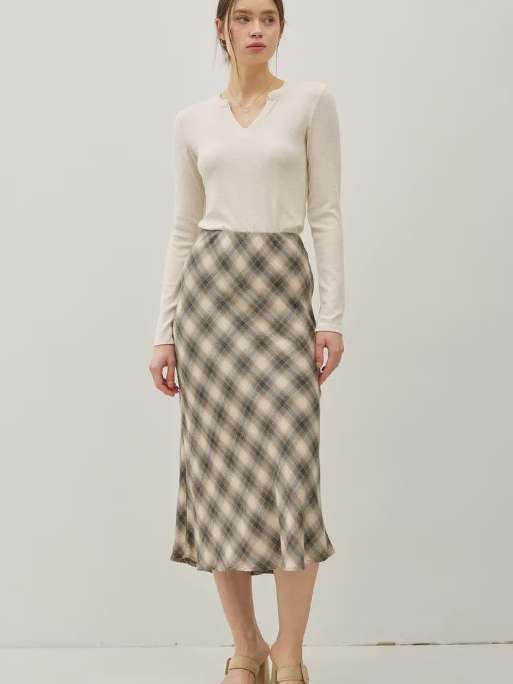 One Less Thing Charcoal Midi Skirt