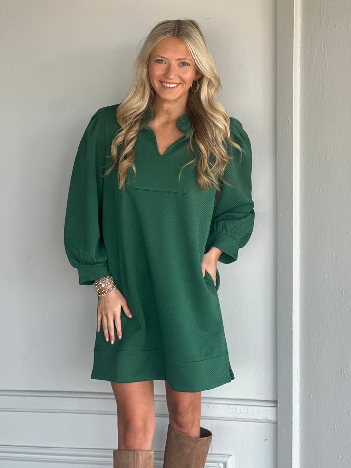 Coming Around Green Dress