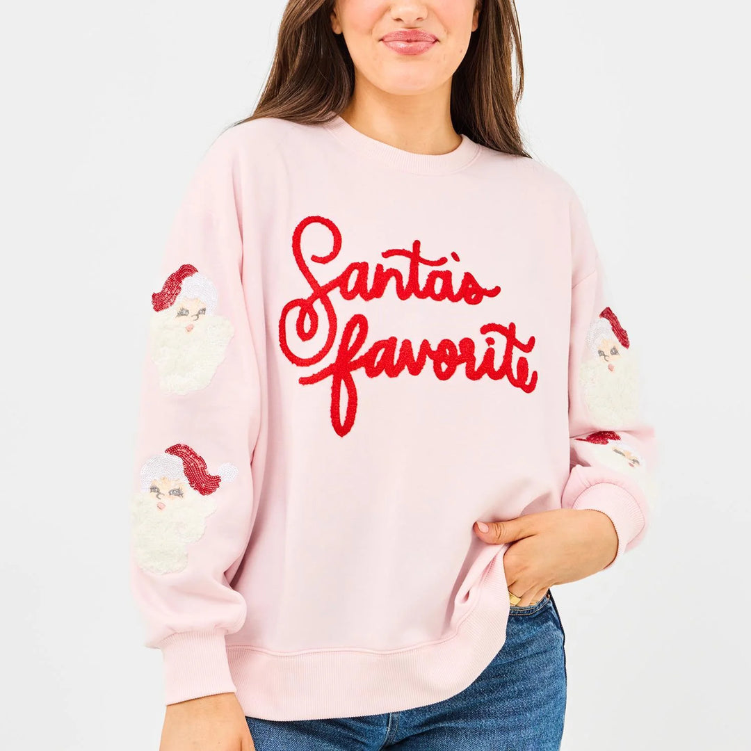 Santa's Favorite Pink Sweatshirt