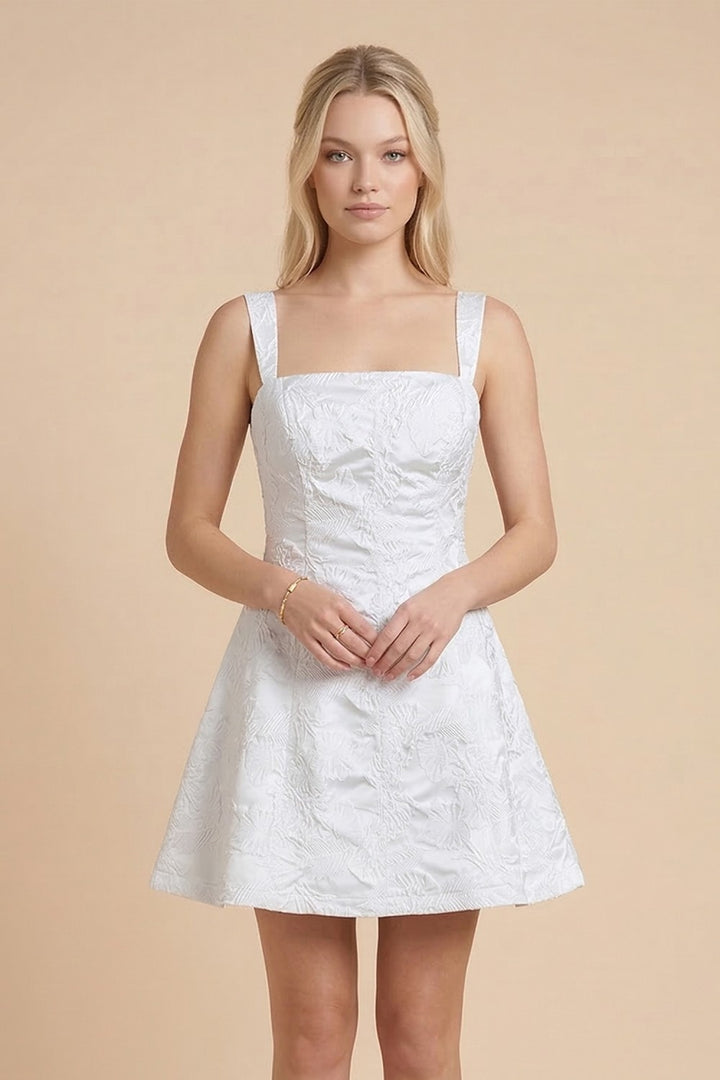 Off White Fit-And-Flare Dress