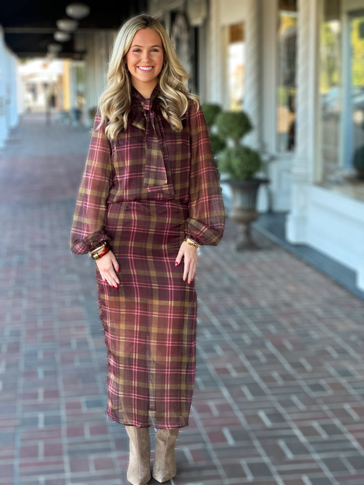 For Good Reason Plaid Top