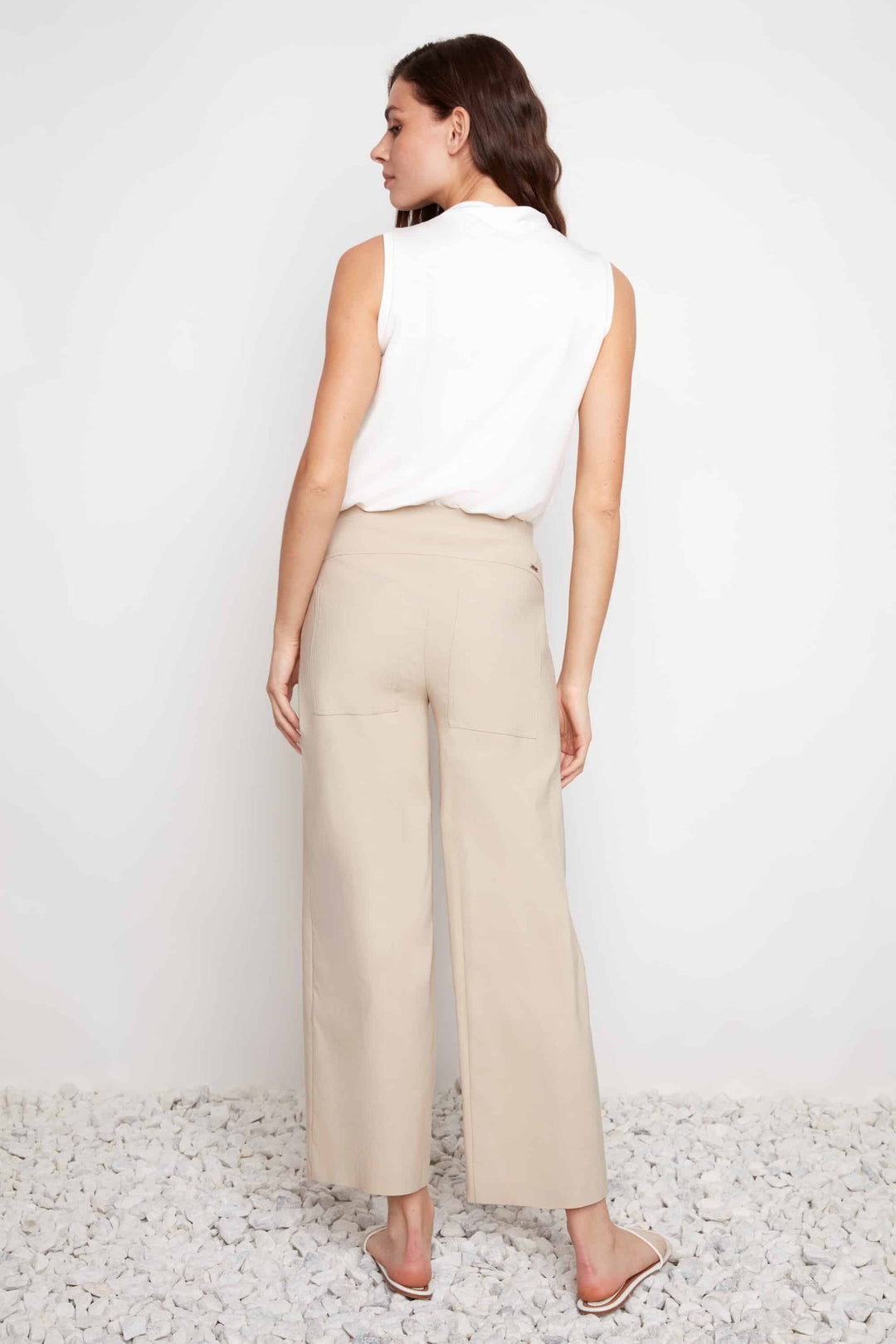 Wide Leg Pant in Sand