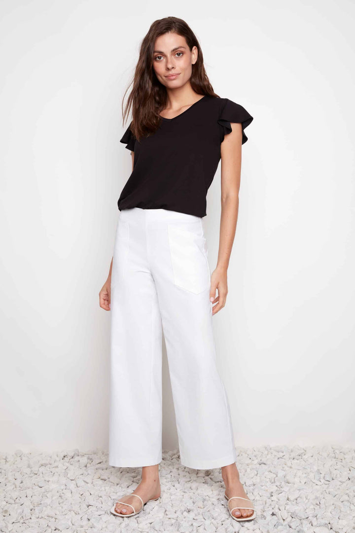 Wide Leg Pant in White