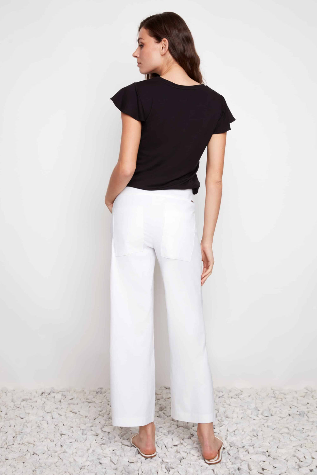 Wide Leg Pant in White