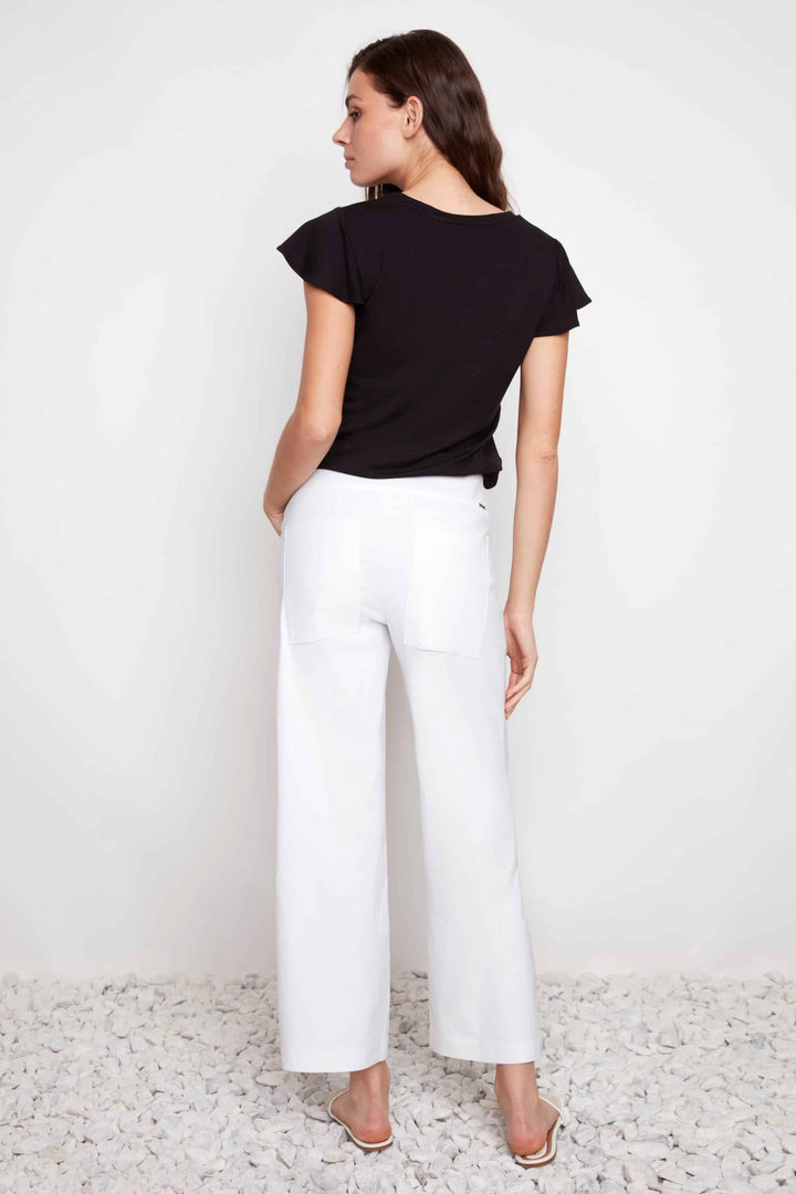 Wide Leg Pant in White