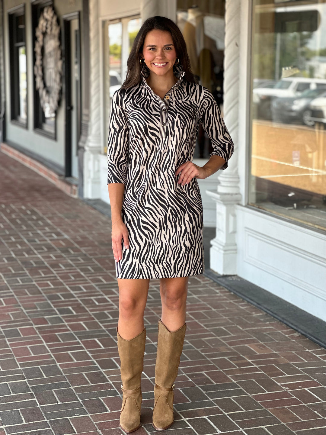 Gretchen Scott Everywhere Dress in Zebra Print