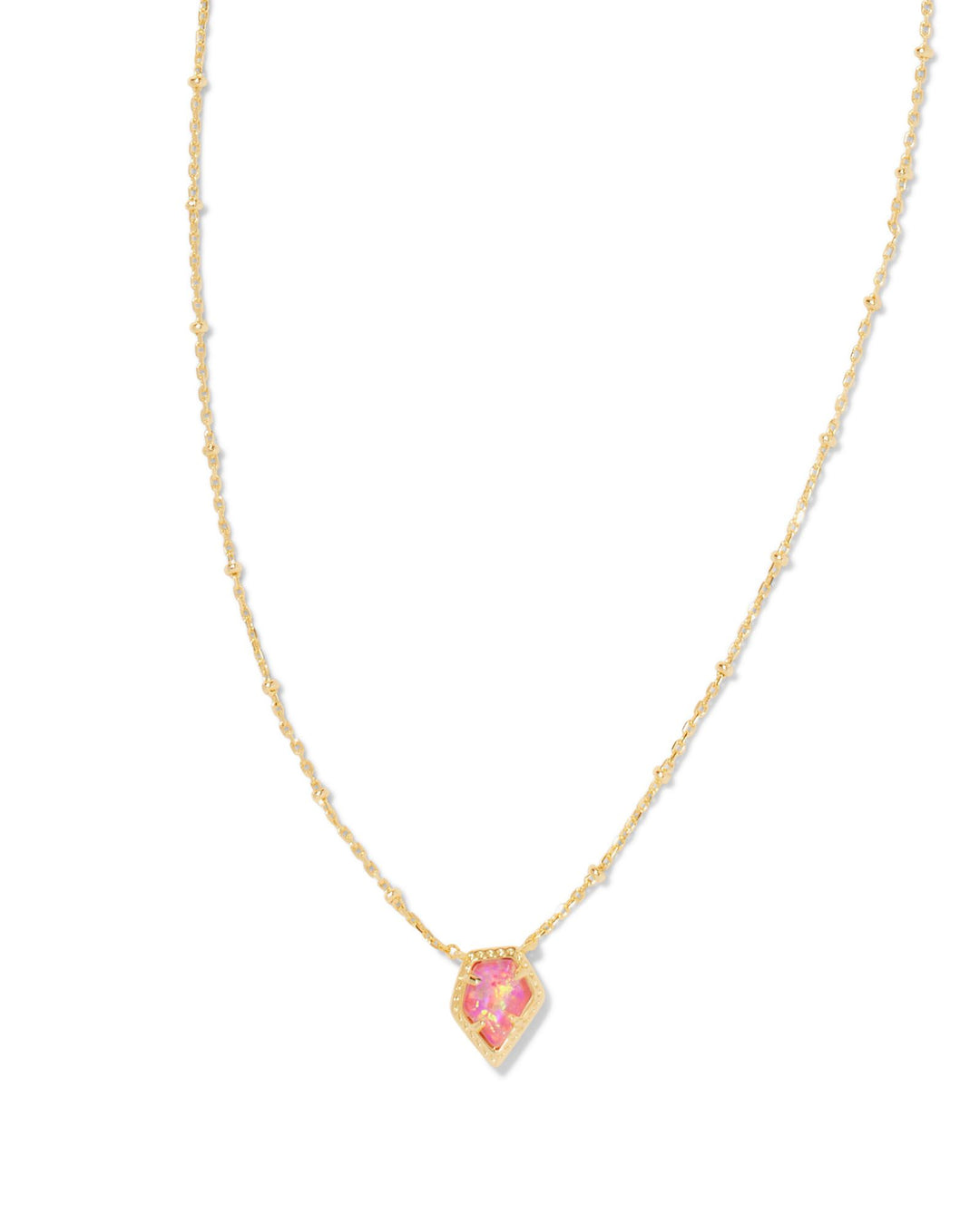 Kendra Scott Tess Satellite Pendant Necklace in Rose Pink Opal