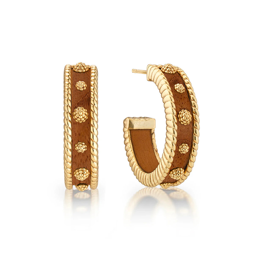 Capucine De Wulf Medium Hoop Earrings in Teak