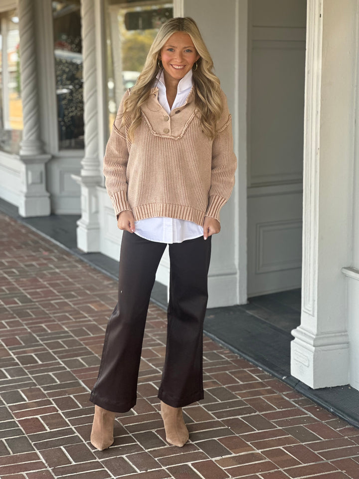 Let It Be Taupe Sweater