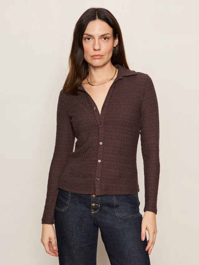 Sanctuary Textured Knit Dreamgirl Top in Semi Sweet