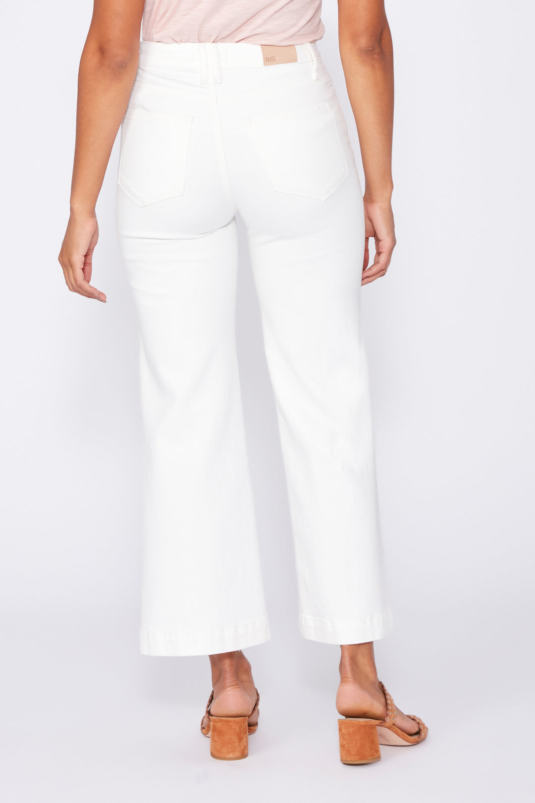 Paige Denim Anessa Wide Leg Jean in Light Ecru