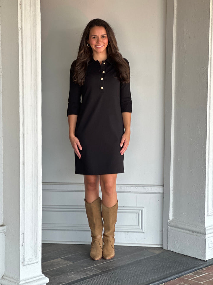 Jude Connally Midge Dress in Black Gold