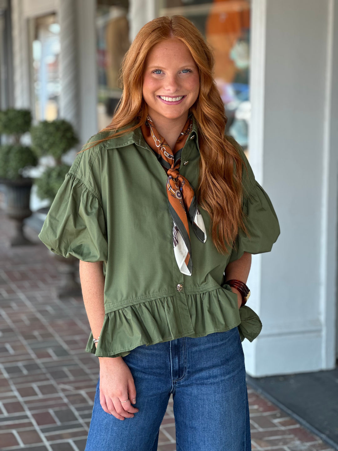 Own It Olive Green Top