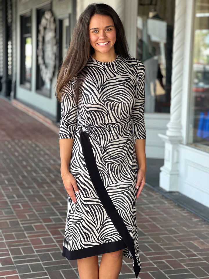 Perre Goya Two Tone Printed Dress