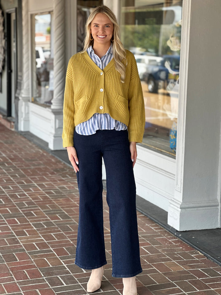 Baby Yellow Button Down Knit Cardigan