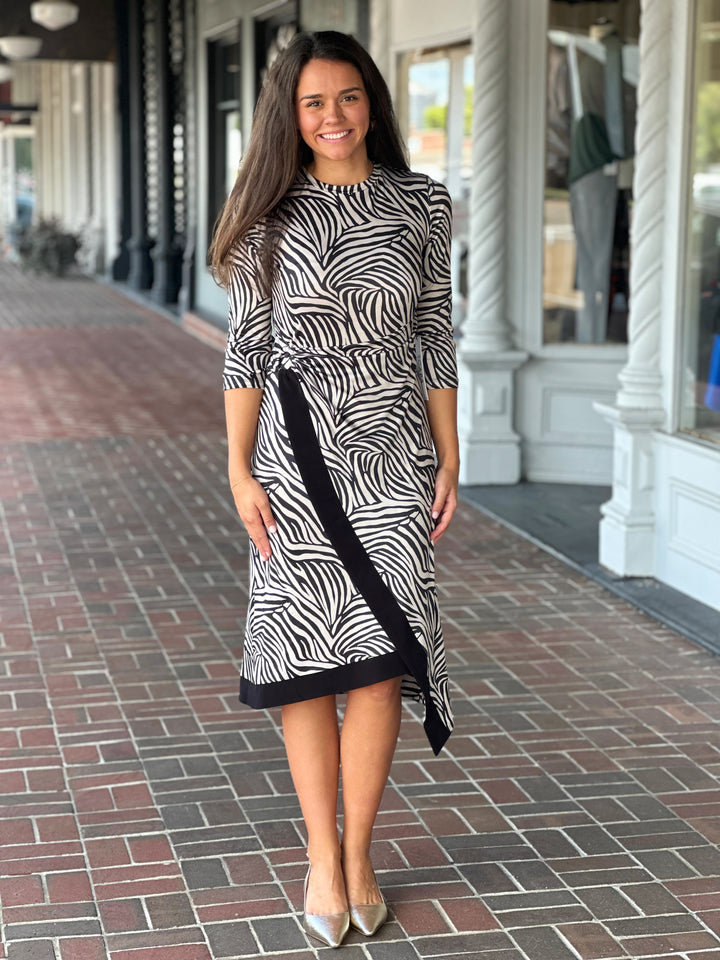 Perre Goya Two Tone Printed Dress