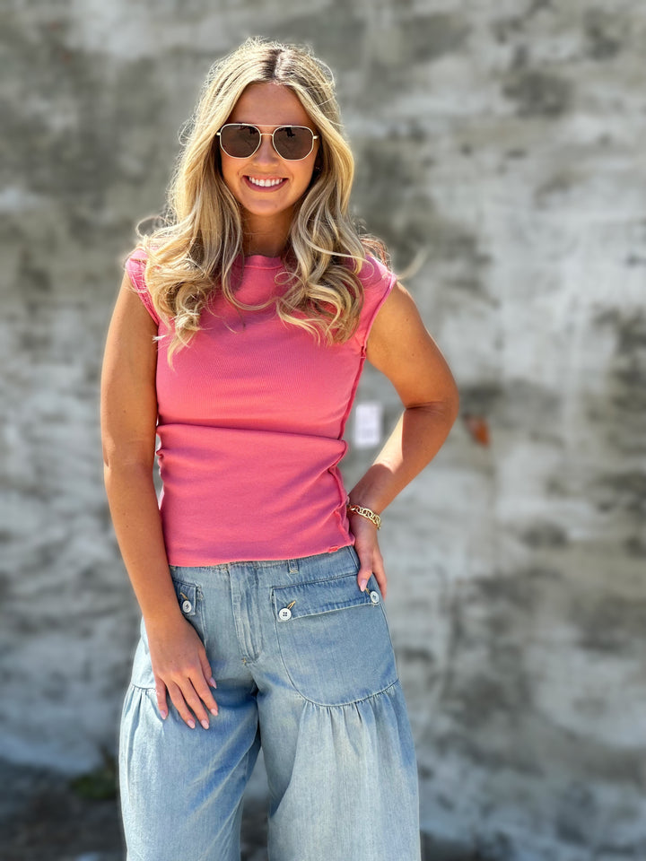 Free People Ever Had Tee in Strawberry Rhubarb