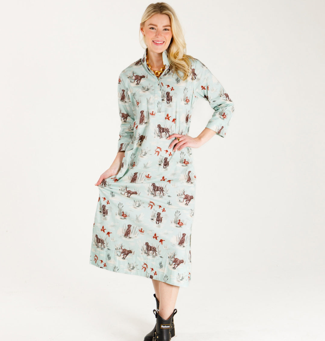 Holly Shae Grace Dress in Dogs & Drakes