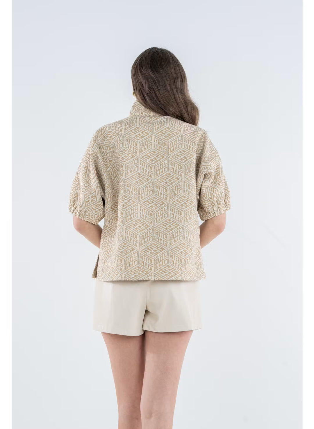 Emily McCarthy Poppy Top in Mosaic Monogram