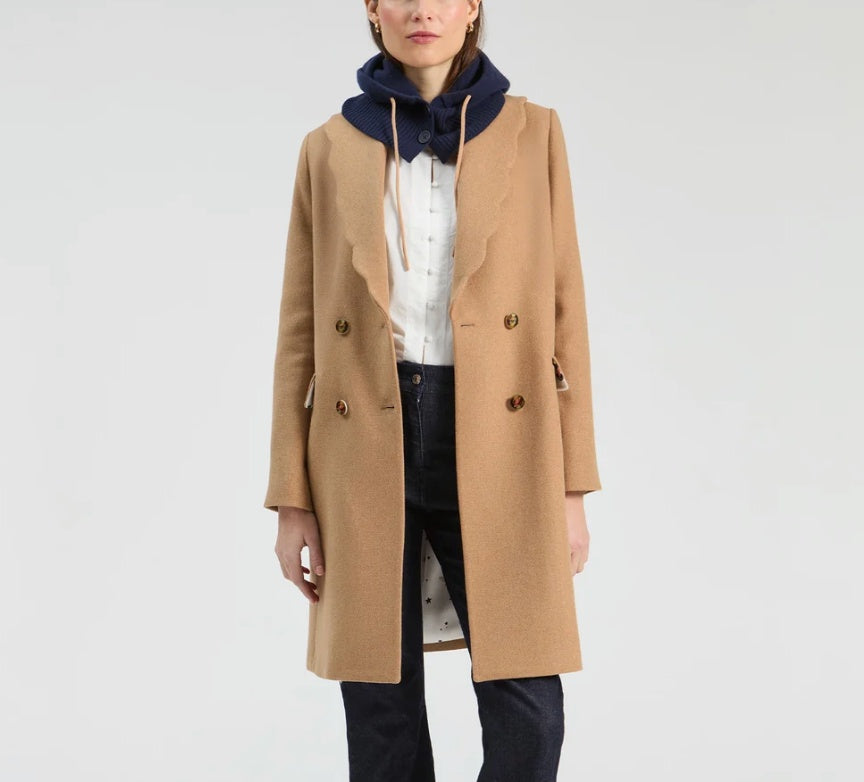 Vilagallo Loretta Coat in Camel
