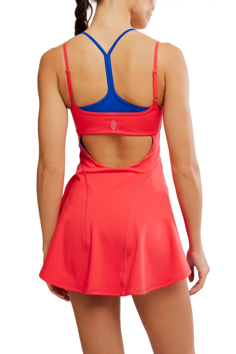 Free People Movement Baseline Tennis Dress in Grapefruit