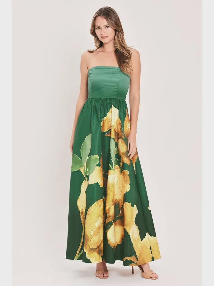 Coming Around Again Maxi Dress in Green