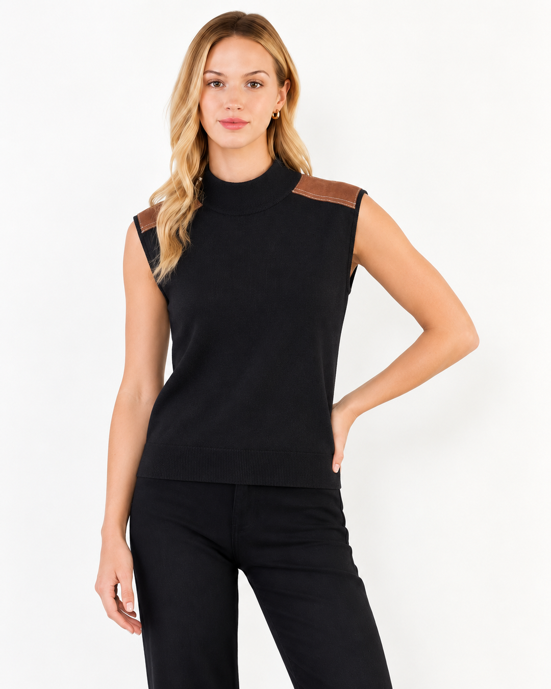 Mark My Words Suede Vest in Black