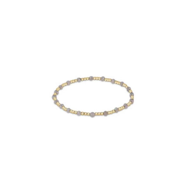 Enewton Gemstone Gold Sincerity Pattern 3mm Bead Bracelet in Labradorite