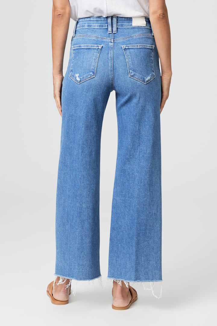 Paige Denim Anessa Wide Leg Jean in Sunnie Distressed
