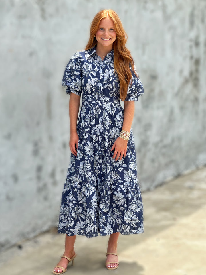 Already There Blue Floral Dress
