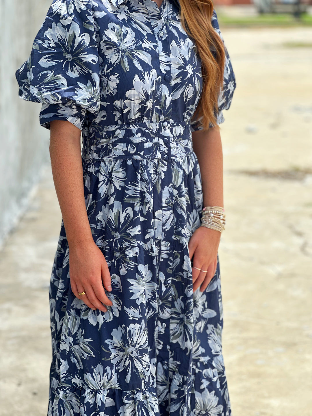 Already There Blue Floral Dress