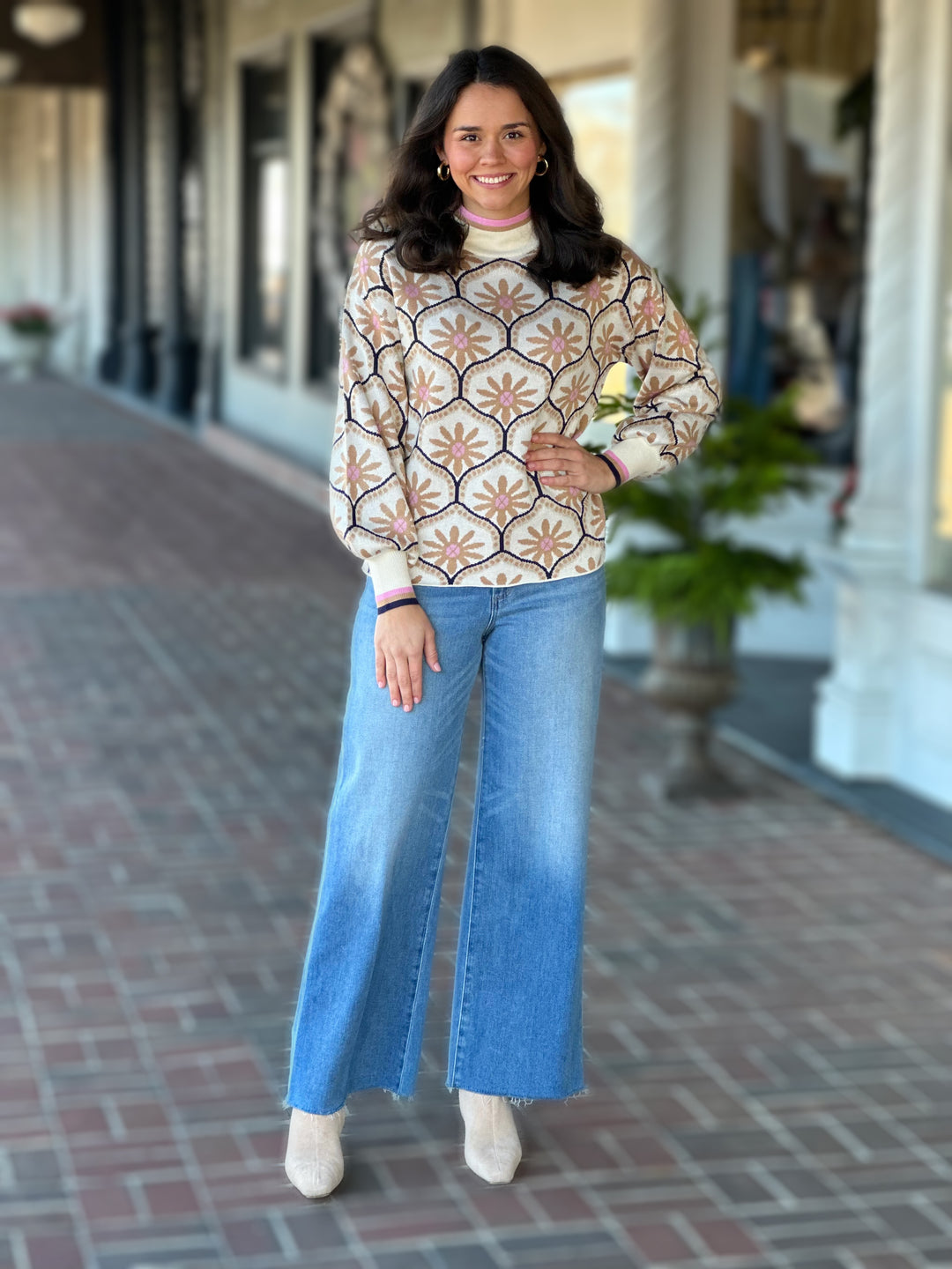 Take It From The Top Cream Sweater