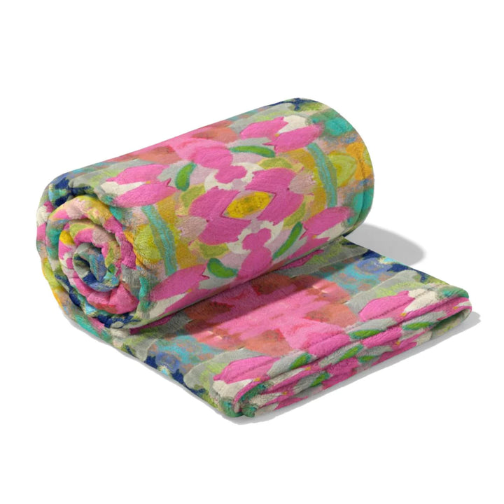 Laura Park Fleece Blanket in Pink Paradise