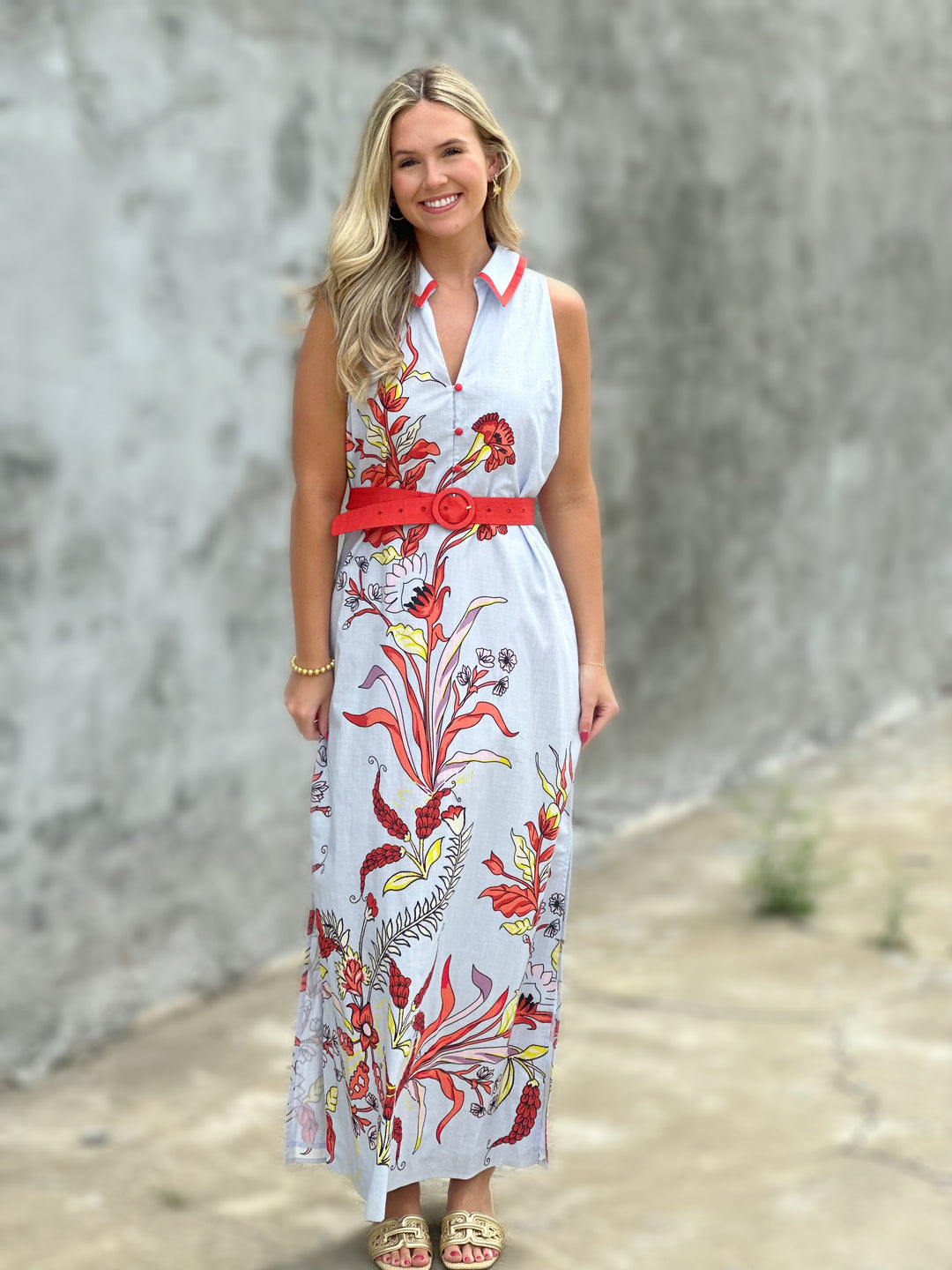 Anna Cate Jill Midi Seascape Dress