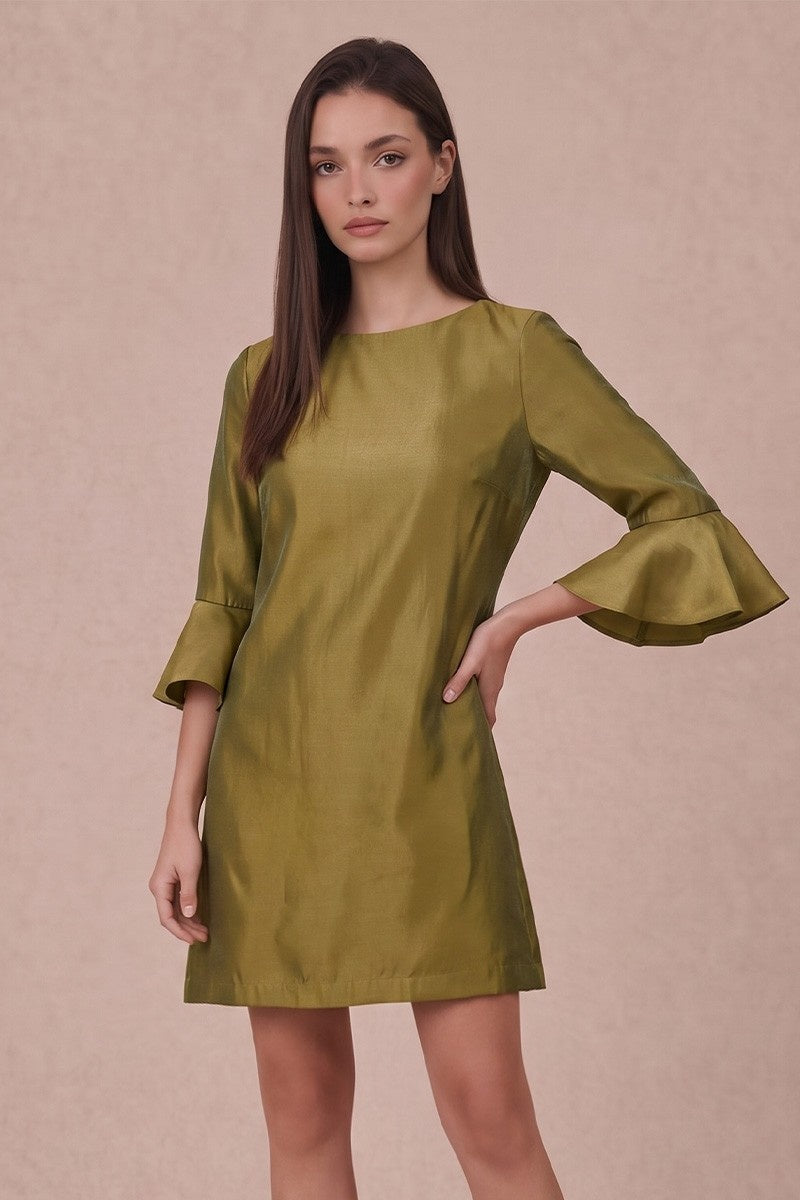 Now You Know Olive Green Mini Dress