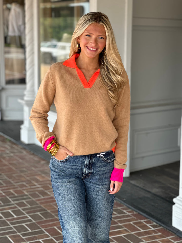 Vilagallo Knit Collared Sweater