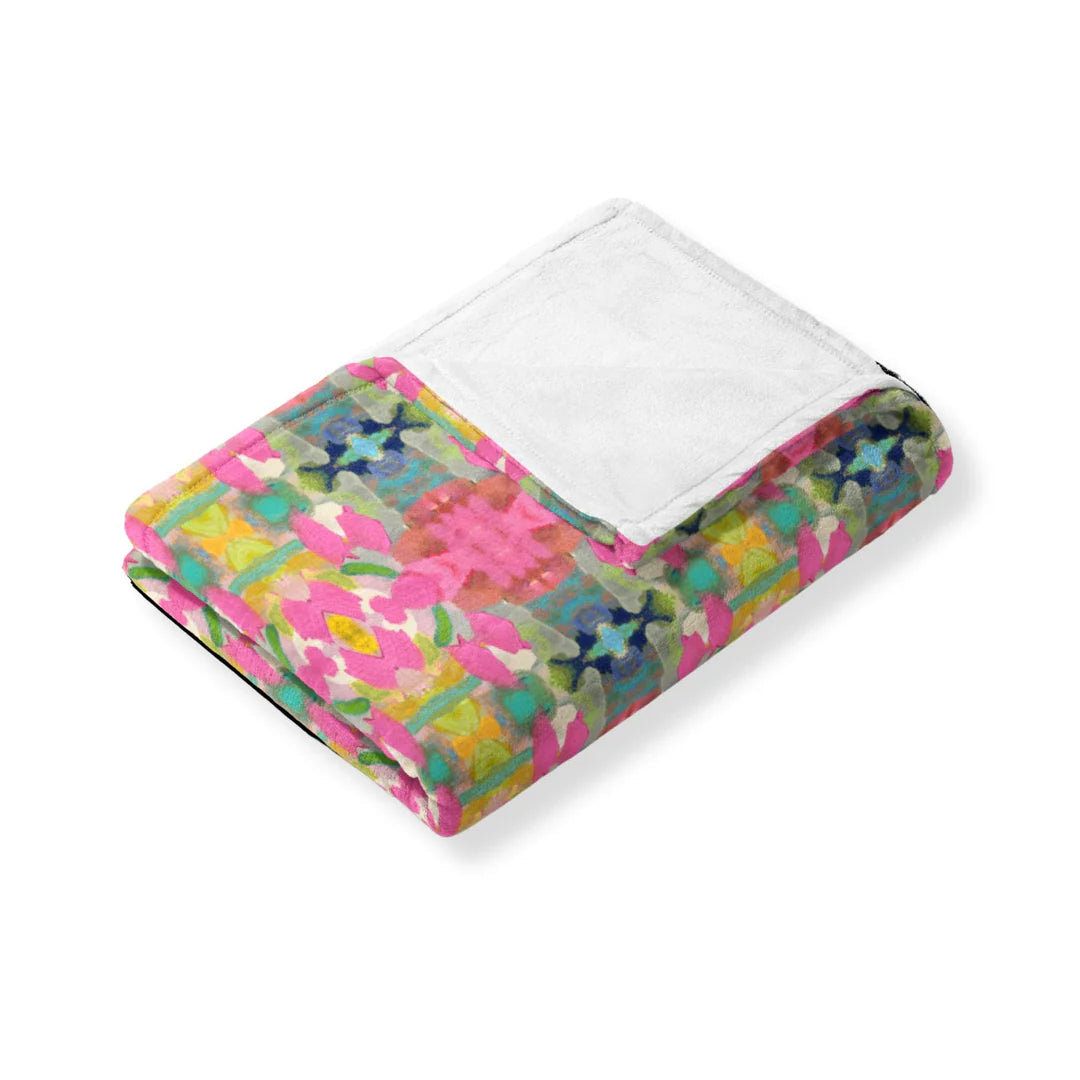 Laura Park Fleece Blanket in Pink Paradise