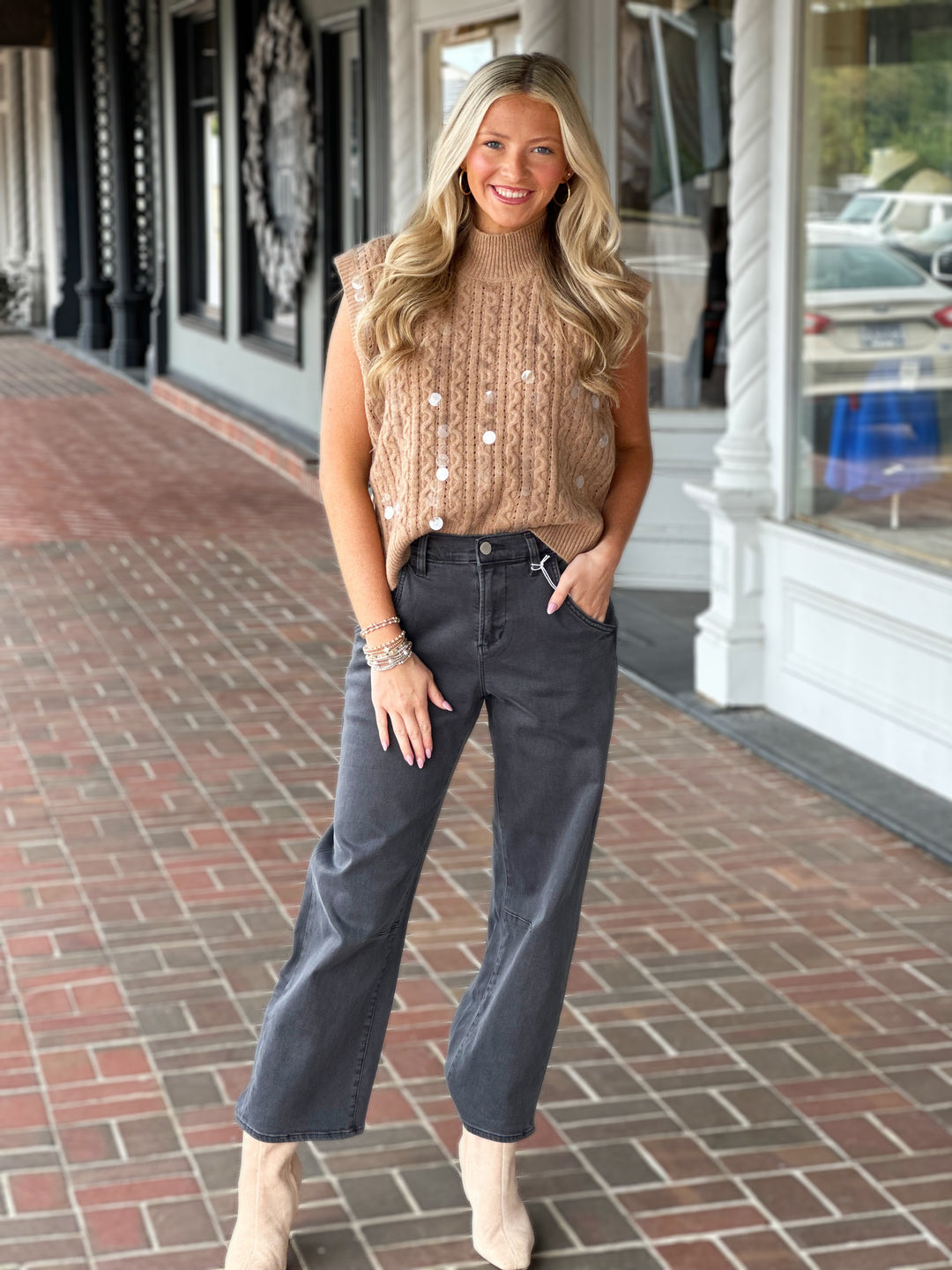 The Harvest Sweater Vest in Mocha