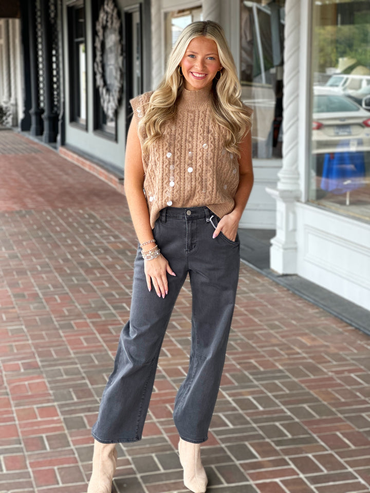 The Harvest Sweater Vest in Mocha