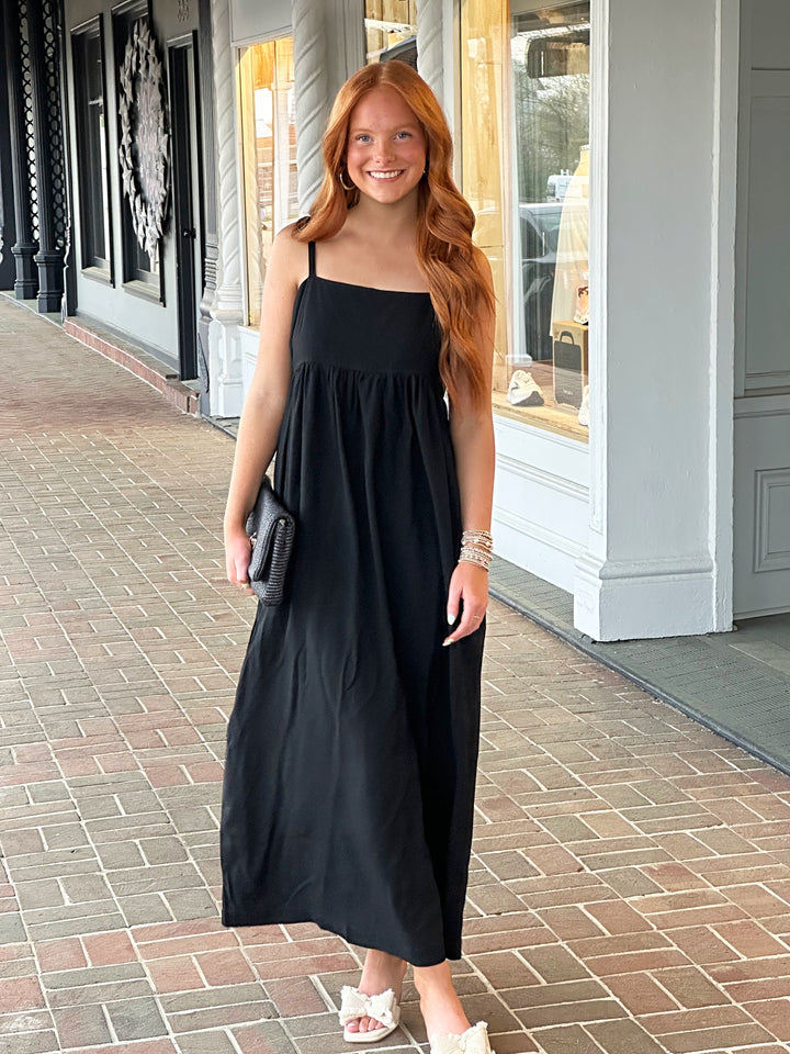 Richer Poorer Women's Linen Maxi Dress in Black