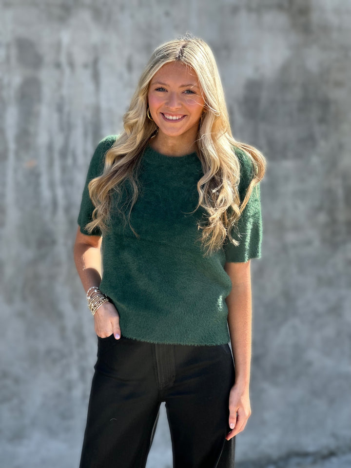 Dear John Susie Sweater in Rainforest Green