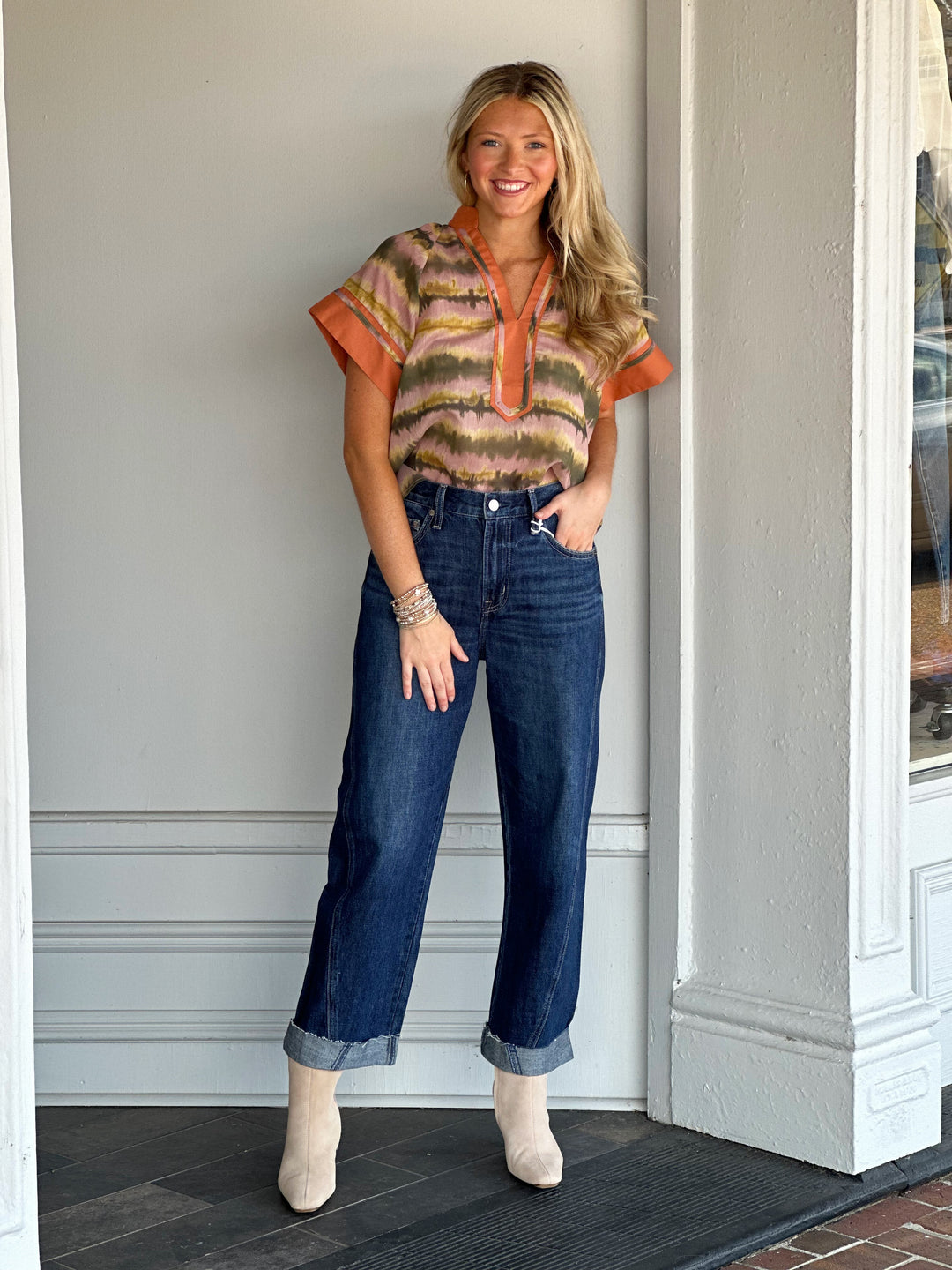 Short Sleeve Printed Top