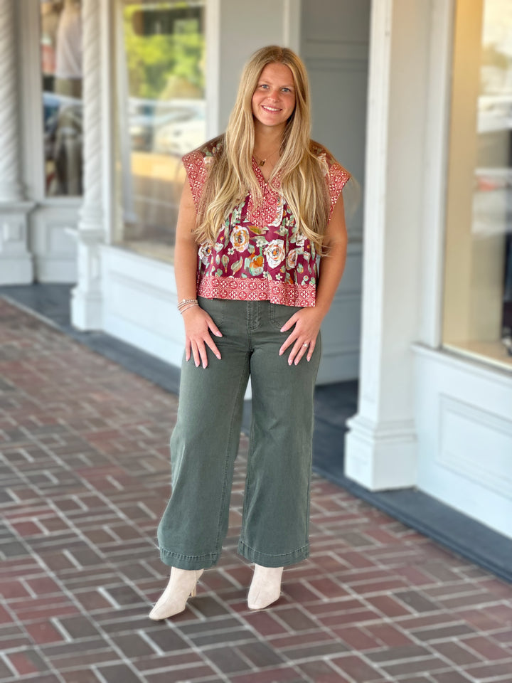 I'm Choosing Happiness Burgundy Top