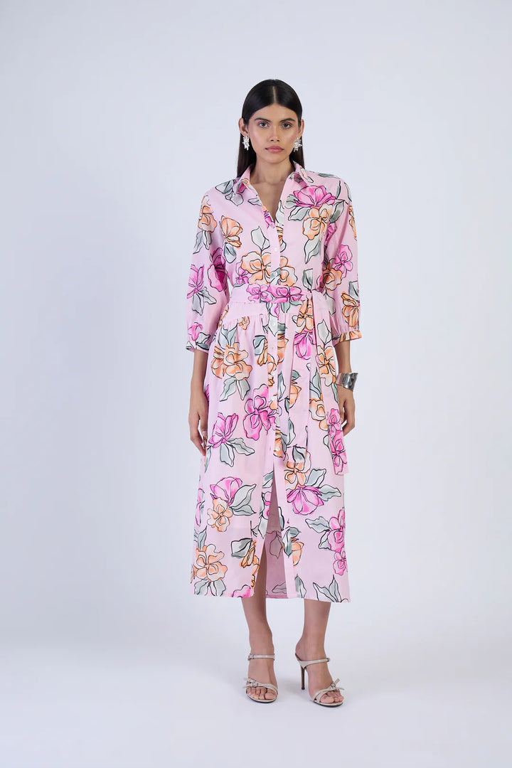 Beyond By Vera Brie Dress in VIA ROMA BLUSH