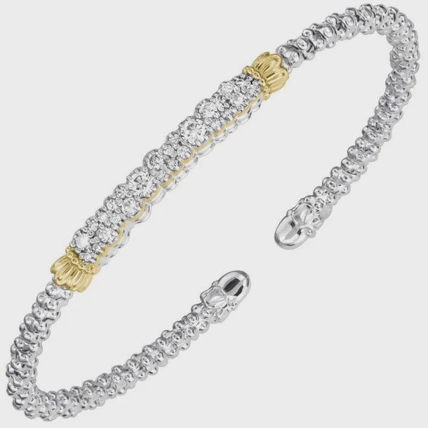 Vahan 2mm Petite Pavé Diamond Cuff
