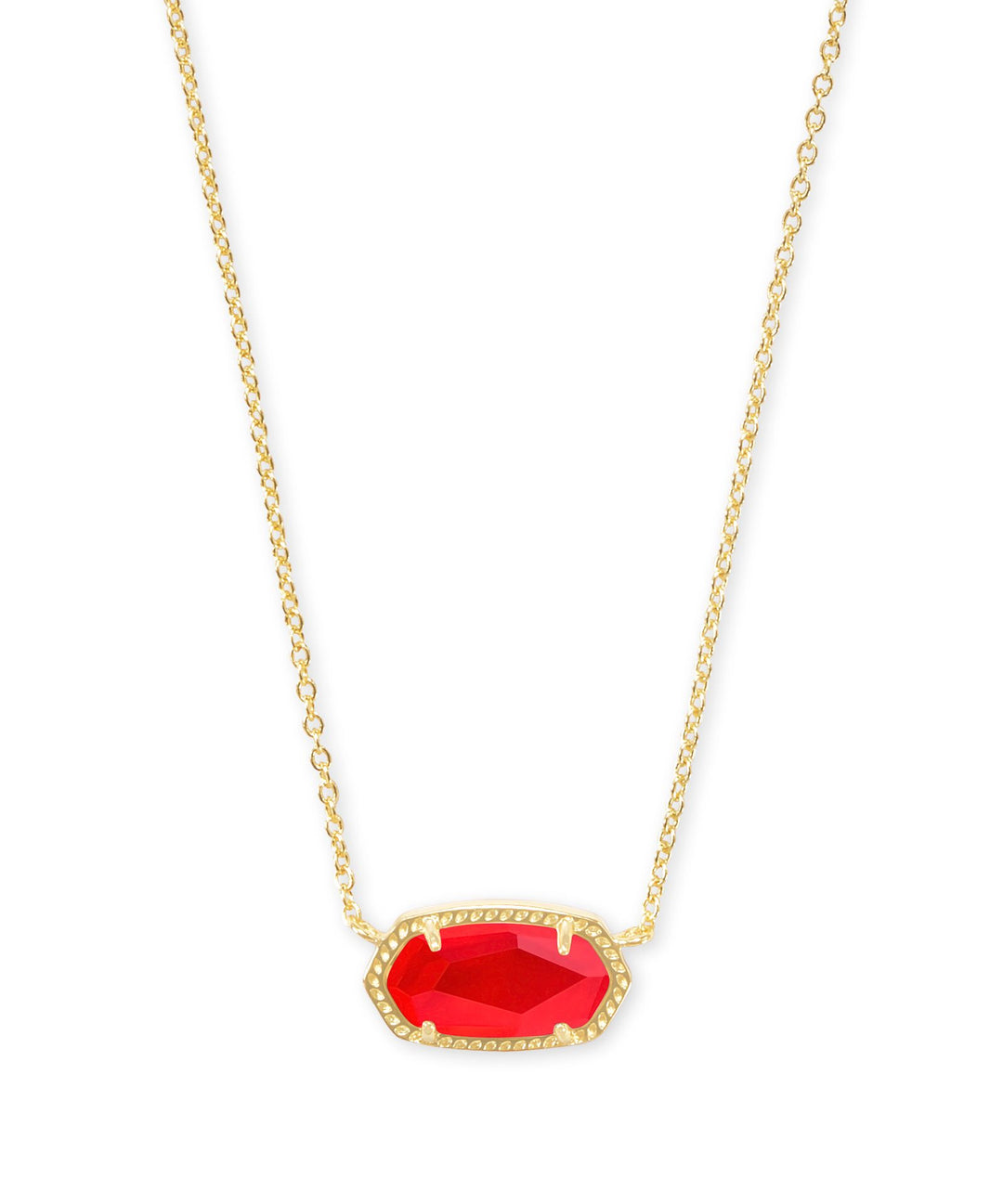 Kendra Scott Elisa Gold Pendant Necklace in Red Illusion